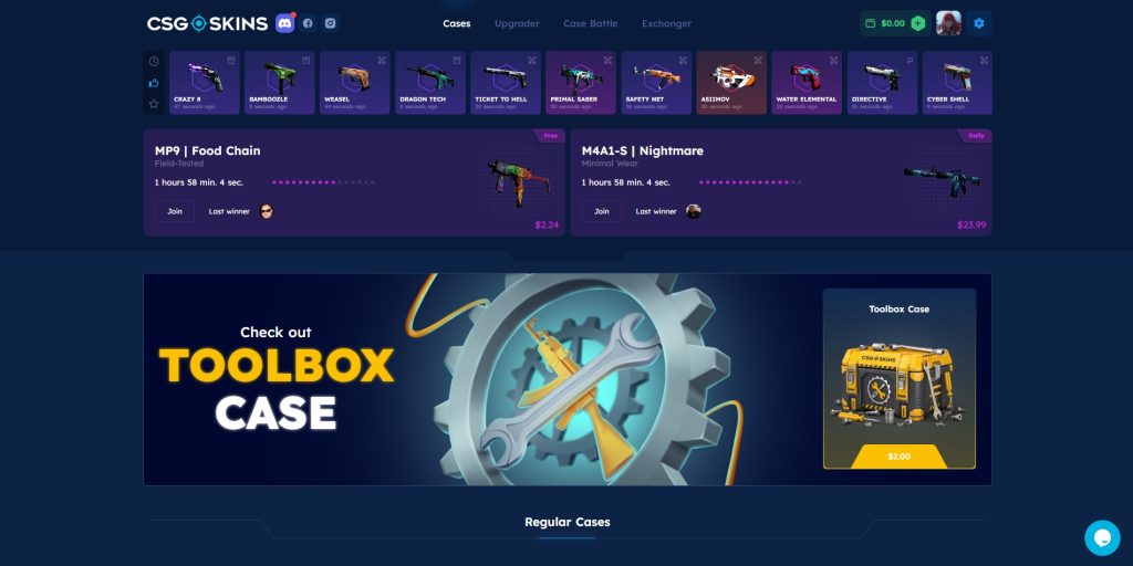 CSGO-SKINS homepage