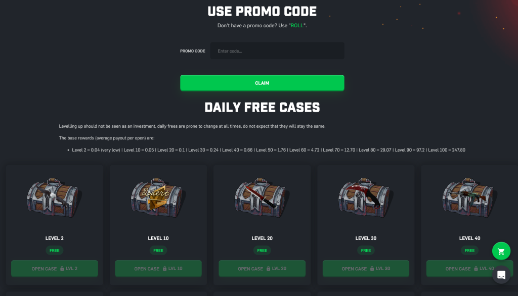 CSGORoll Bonuses and Promotions 